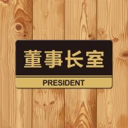 企業(yè)董事長室標牌辦公室雙色板雕刻門牌科室牌標識牌